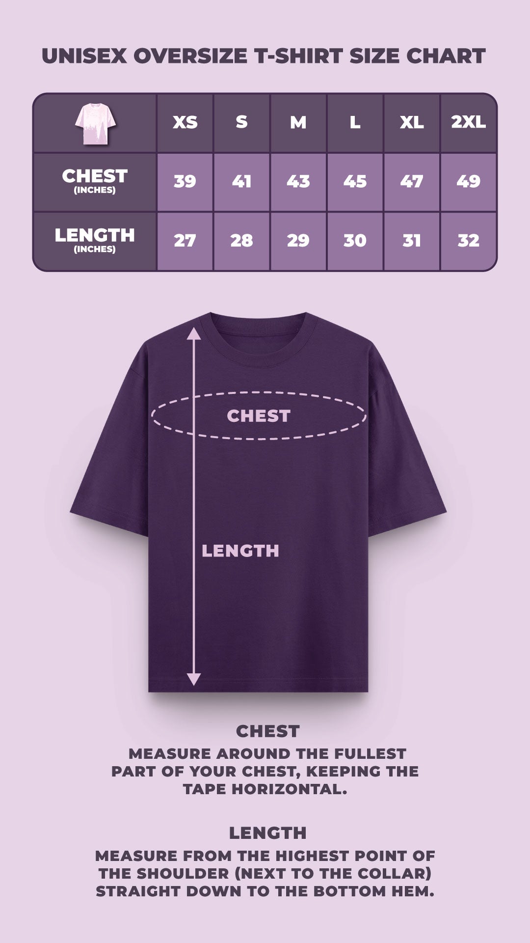 Size Guide Mobile