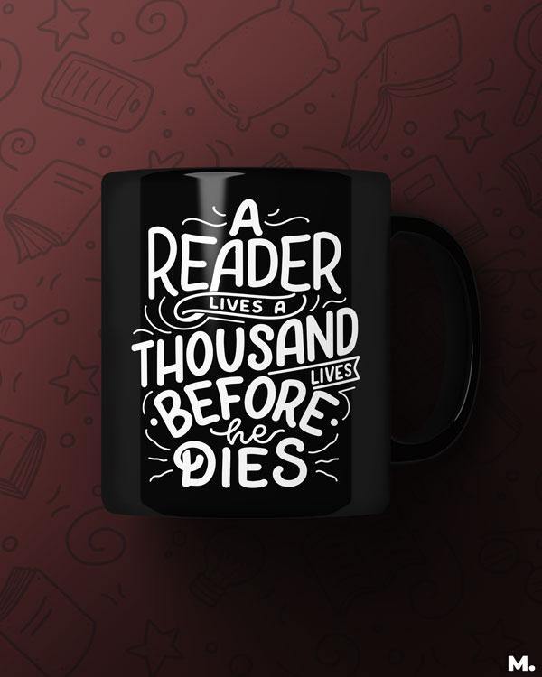 Printed mugs - A reader lives 1000 lives - MUSELOT