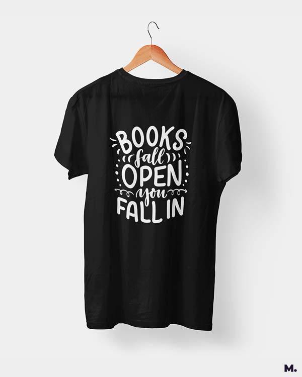 Printed t shirts - Books fall open, you fall in - MUSELOT