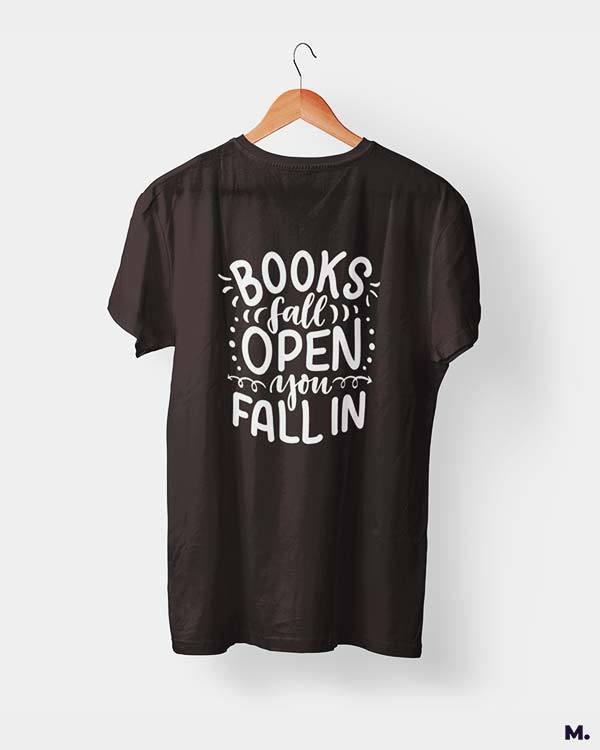 Printed t shirts - Books fall open, you fall in - MUSELOT
