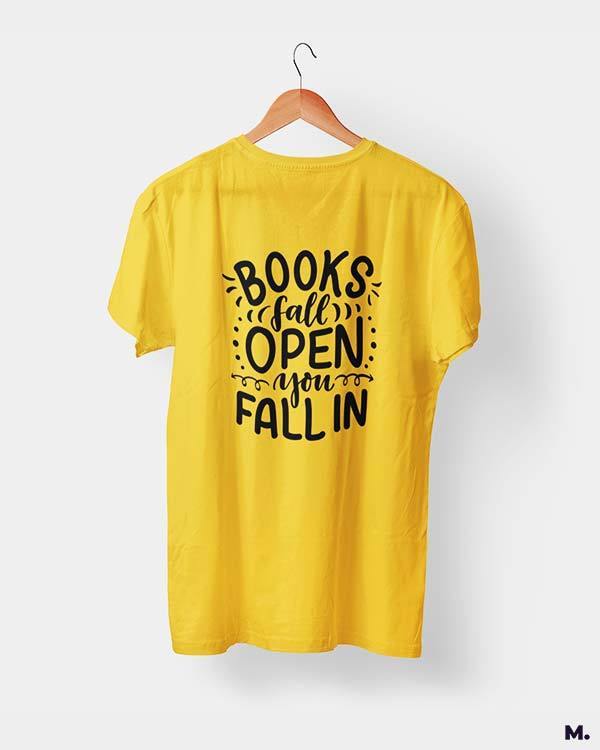 Printed t shirts - Books fall open, you fall in - MUSELOT