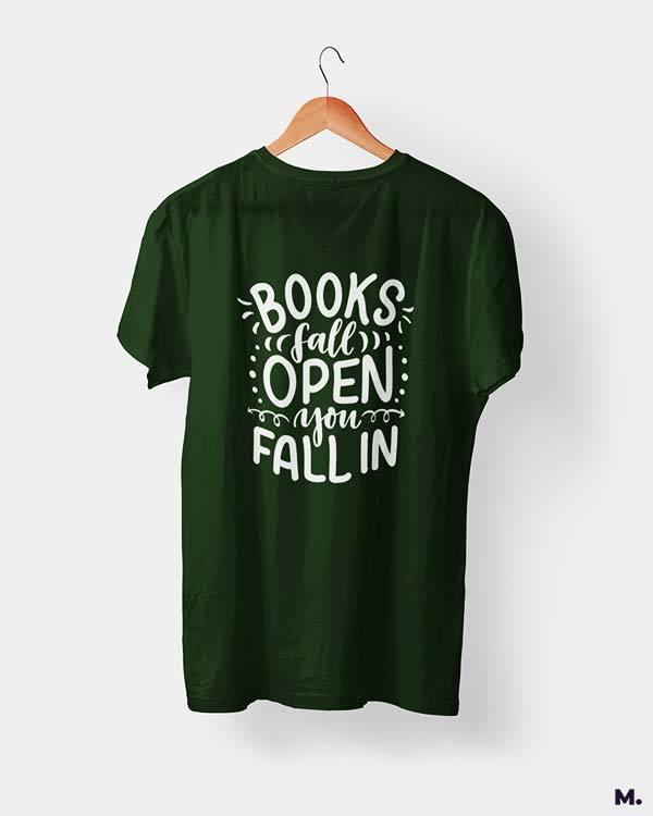Printed t shirts - Books fall open, you fall in - MUSELOT