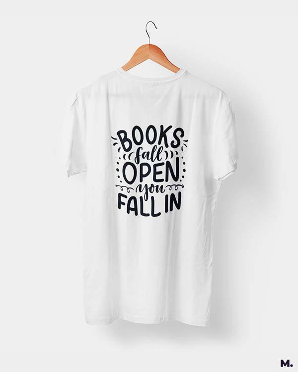 Printed t shirts - Books fall open, you fall in - MUSELOT