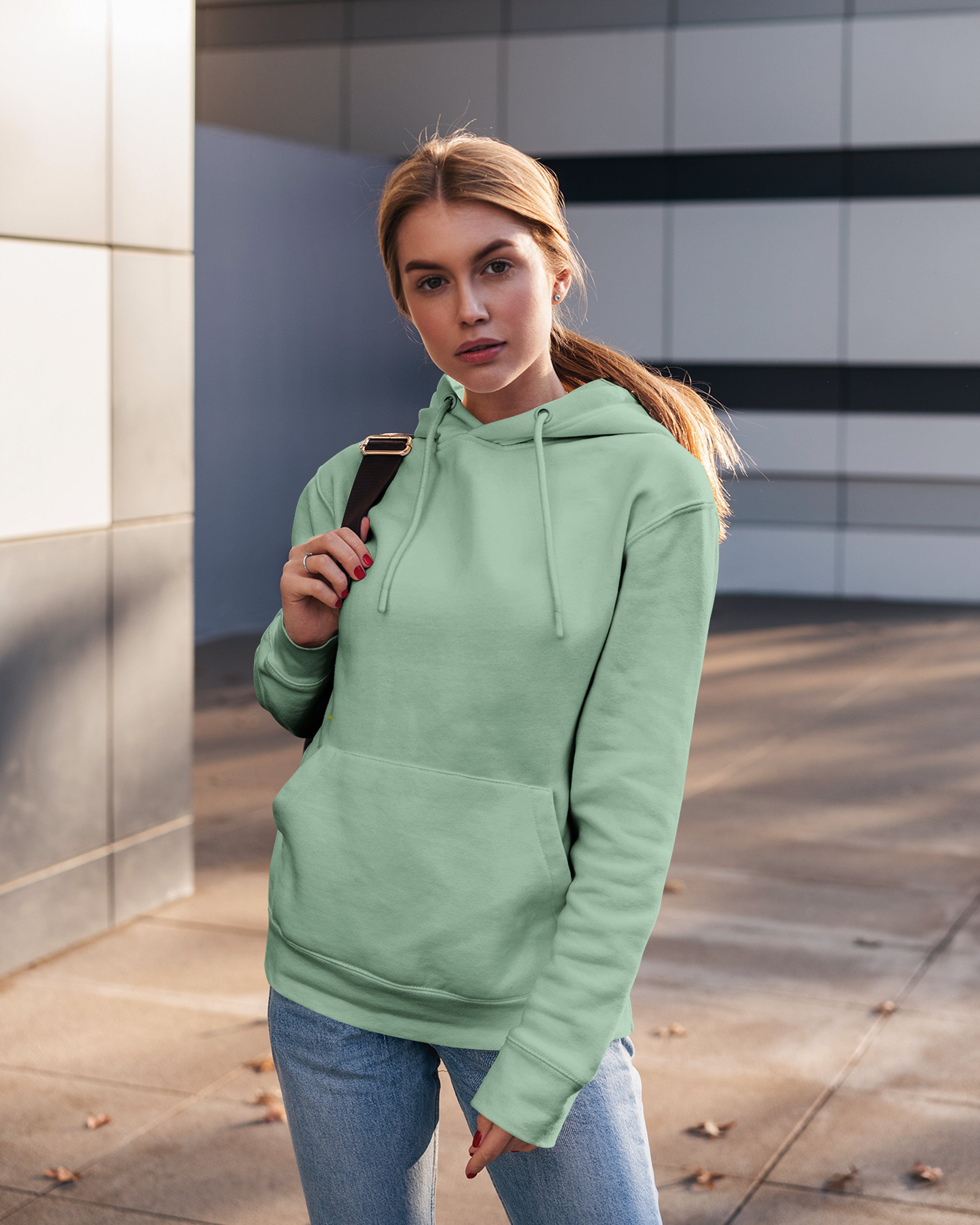 Shop classic mint green plain hoodies online Muselot
