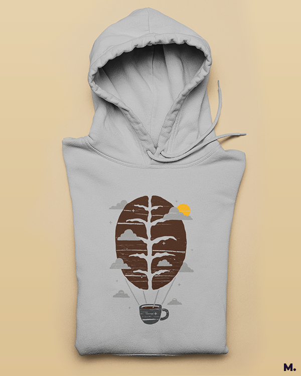 The coffee parachute printed hoodies