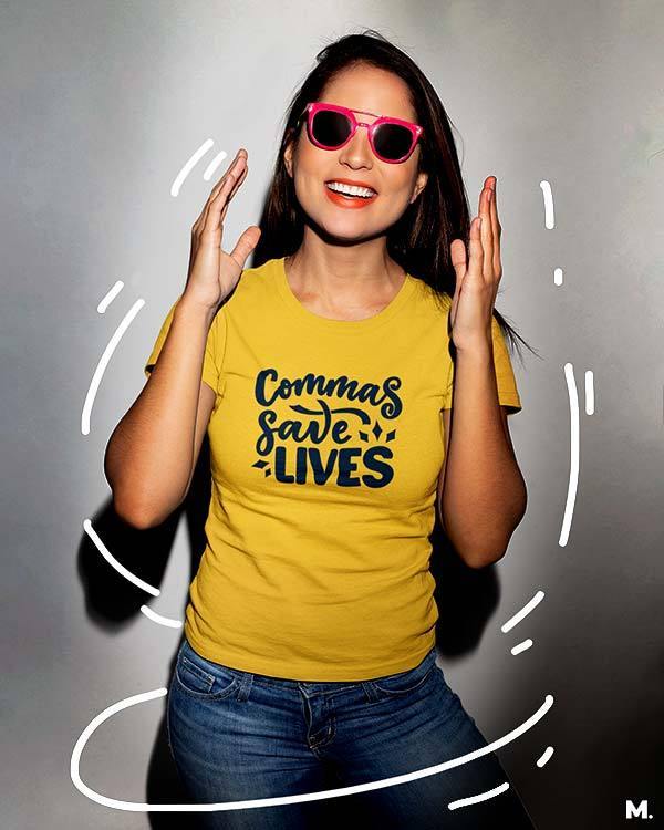 printed t shirts - Commas save lives - MUSELOT