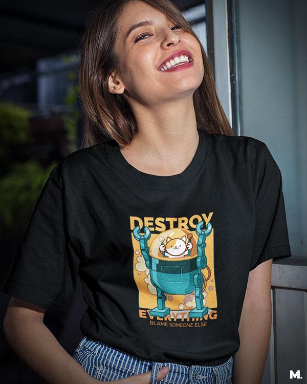 printed t shirts - Destroy everything - MUSELOT