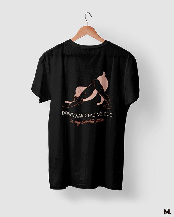 printed t shirts - Downward facing dog pose - MUSELOT