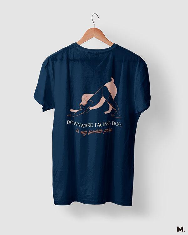 printed t shirts - Downward facing dog pose - MUSELOT