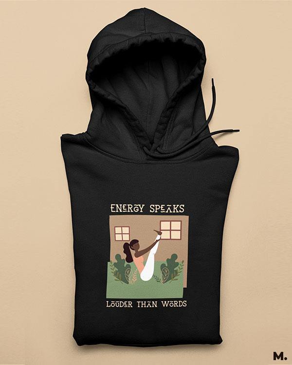 Printed hoodies - Energy speaks louder - MUSELOT