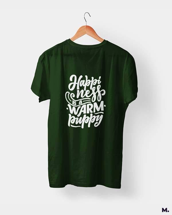 printed t shirts - Happiness is a warm puppy - MUSELOT