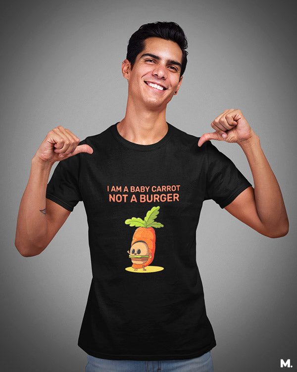 printed t shirts - Baby carrot, not a burger - MUSELOT