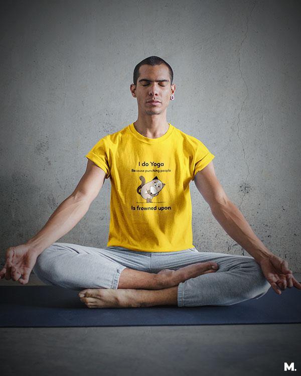 printed t shirts - Do yoga to avoid punching - MUSELOT