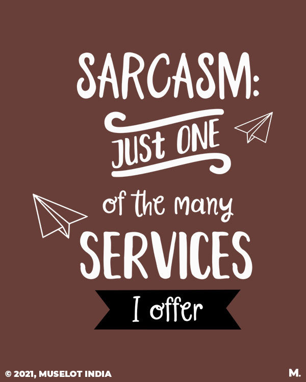 Printed spiral notebooks - I offer sarcasm - MUSELOT