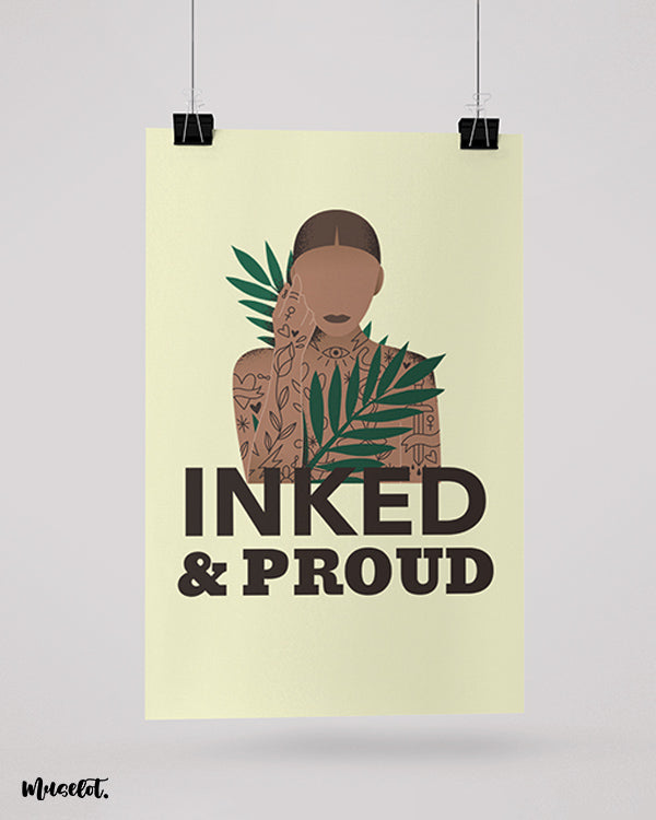 Inked and proud modern art illustrated framed and unframed posters at Muselot