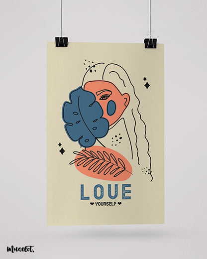 Love yourself modern unframed posters on motivation by Muselot