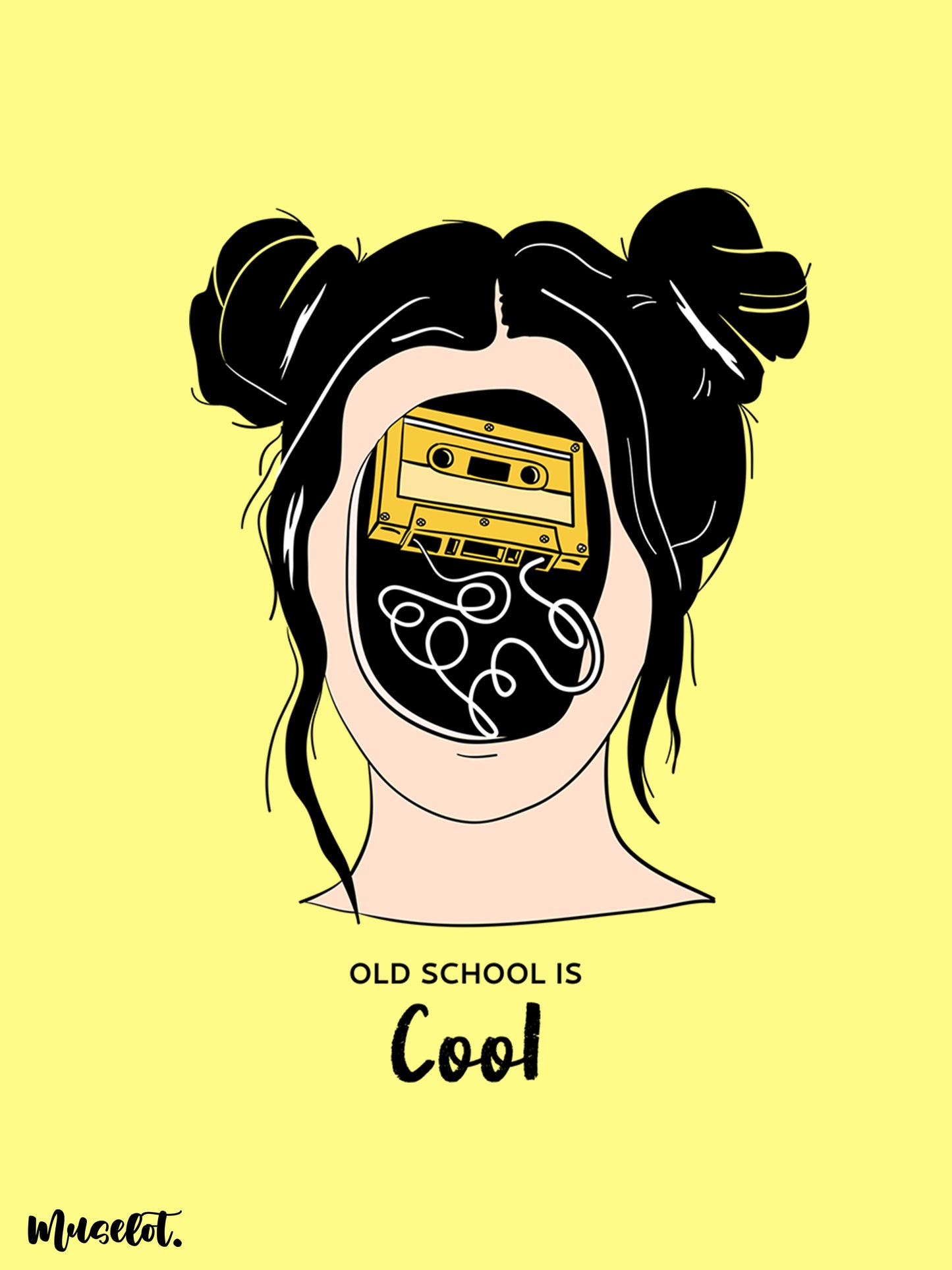 Old school is cool design illustraion at Muselot