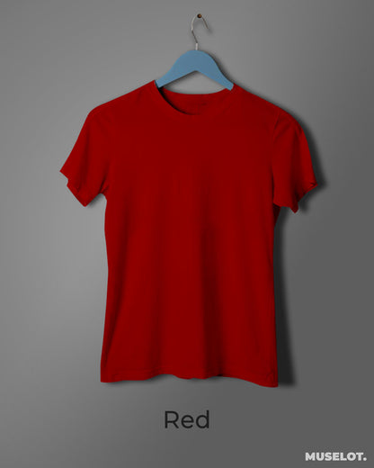 Women's plain red t shirt
