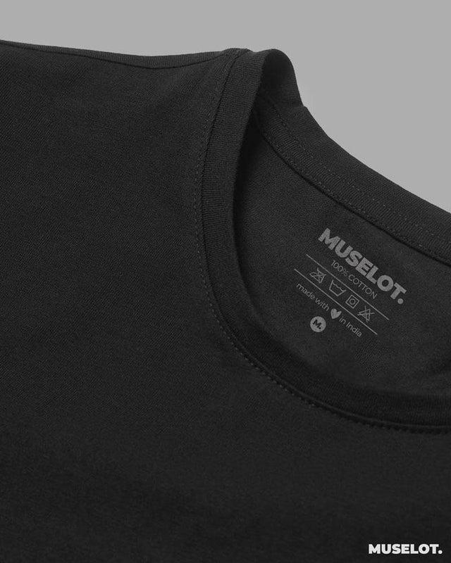 plain t shirts - Charcoal grey plain mens t shirt  - MUSELOT