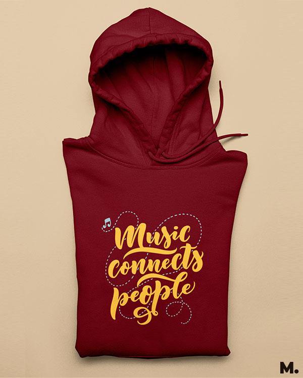 Printed hoodies - Music connects people - MUSELOT