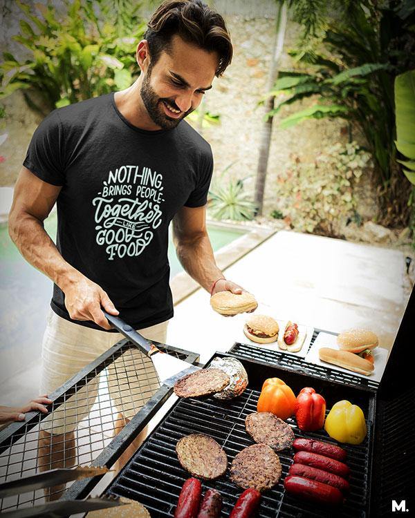 printed t shirts - Good food brings us together - MUSELOT