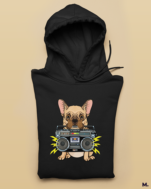 Pawsome boombox printed hoodies