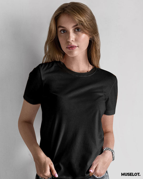 Womens plain black t shirt T shirts for women online Muselot
