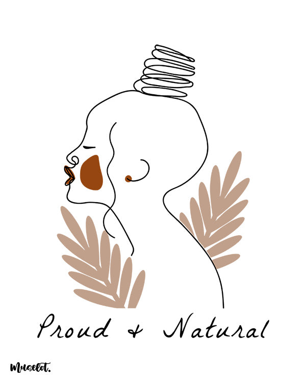 Proud and natural boho art poster of a confident woman - Muselot