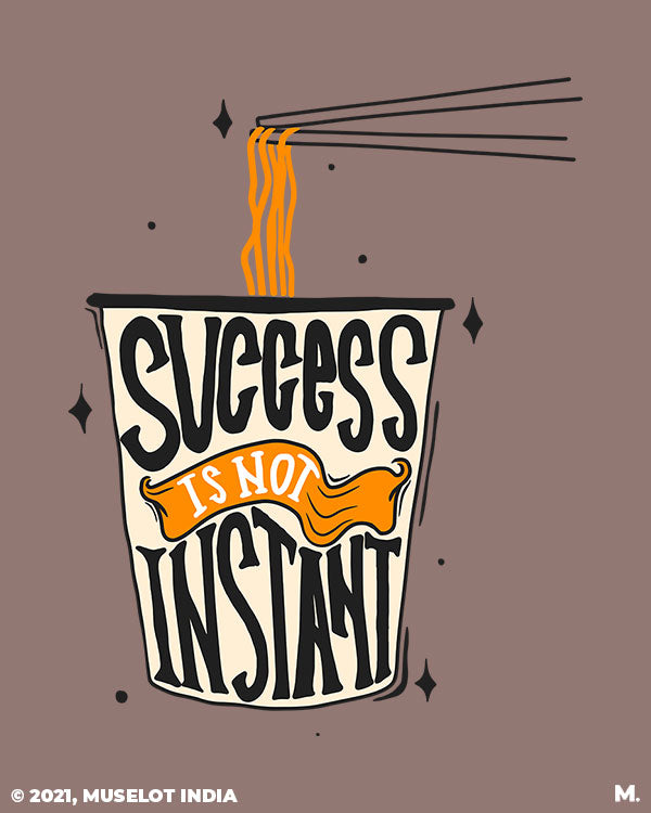 Printed motivational spiral A5 notebooks - Success is not instant - MUSELOT