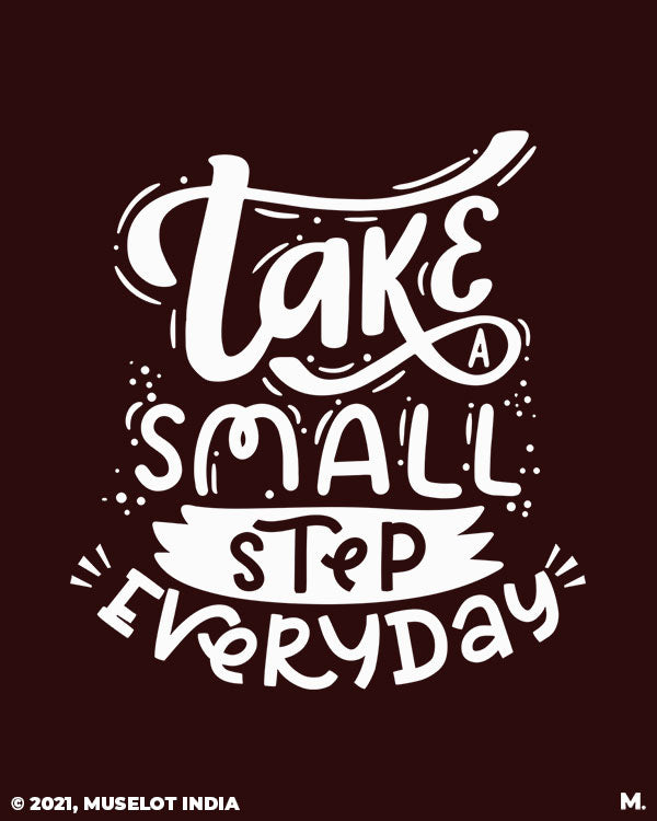 Take small step everyday motivational quotes printed spiral notebooks - Muselot