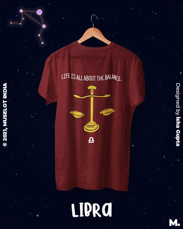 printed t shirts - The balanced libras - MUSELOT
