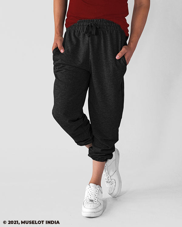 Unisex black joggers online - Muselot