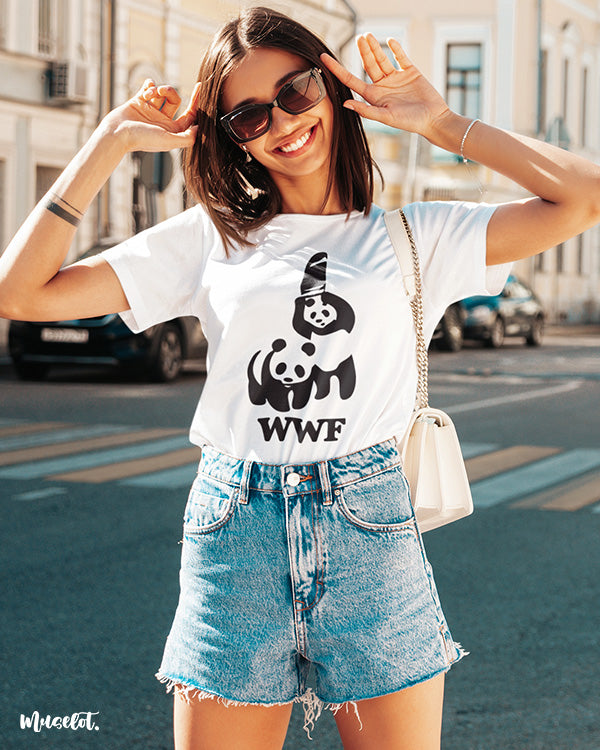 Muselot's WWF panda cool funny printed t shirts