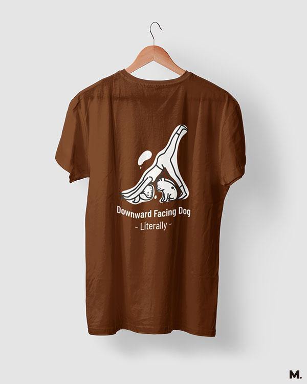 printed t shirts - Downward facing dog - Literally! - MUSELOT