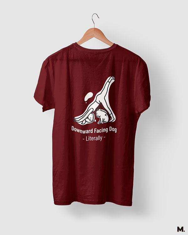 printed t shirts - Downward facing dog - Literally! - MUSELOT