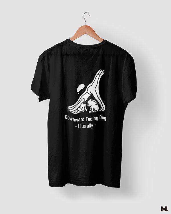 printed t shirts - Downward facing dog - Literally! - MUSELOT