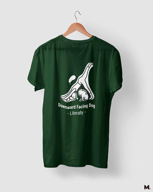 printed t shirts - Downward facing dog - Literally! - MUSELOT