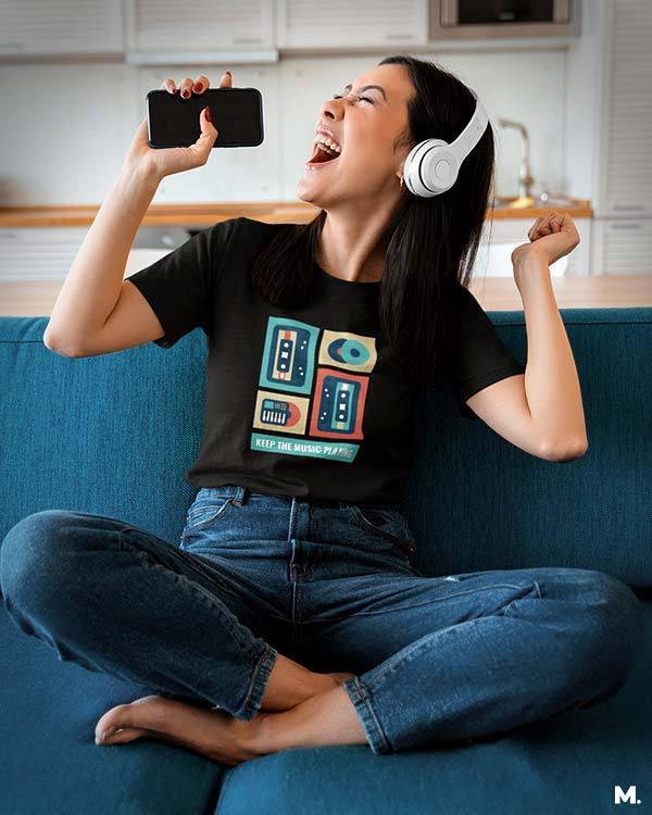 printed t shirts - Keep the music playing - MUSELOT