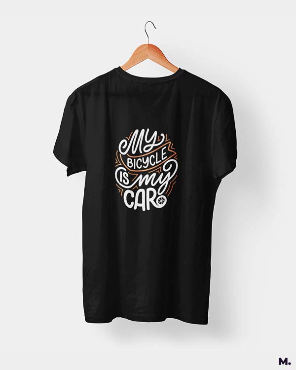 My bicycle is my car printed t shirts