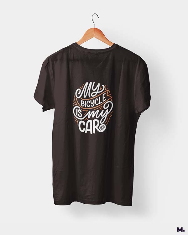 My bicycle is my car printed t shirts