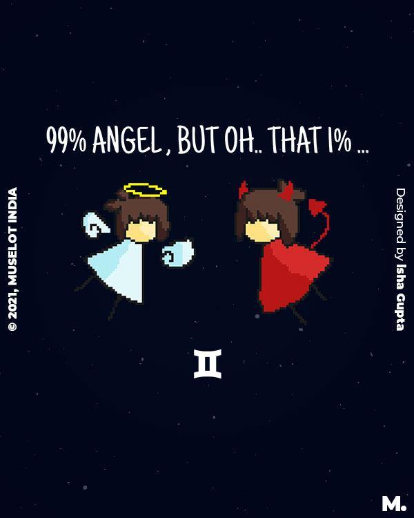 printed t shirts - The mysterious gemini - MUSELOT