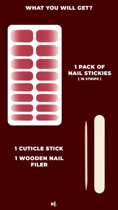 Blush Mist Ombre Nail Art Sticker Kit, featuring a full set of pink-to-rose gradient nail stickies with a glossy ombre effect, including multiple sizes for a perfect fit and an easy application tool set, offering a complete at-home salon look – Muselot.