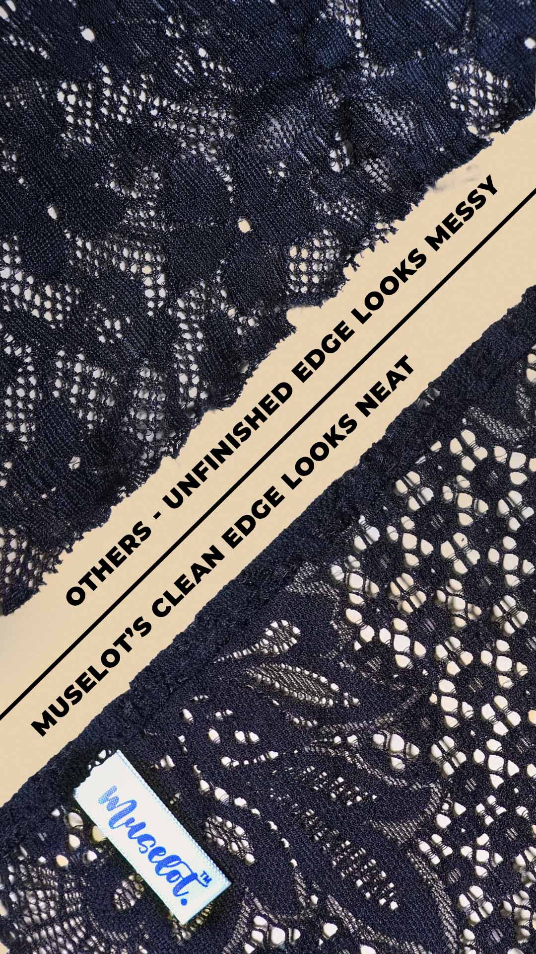 Lacy Mockers Pack of 3 – Black, White, Maroon