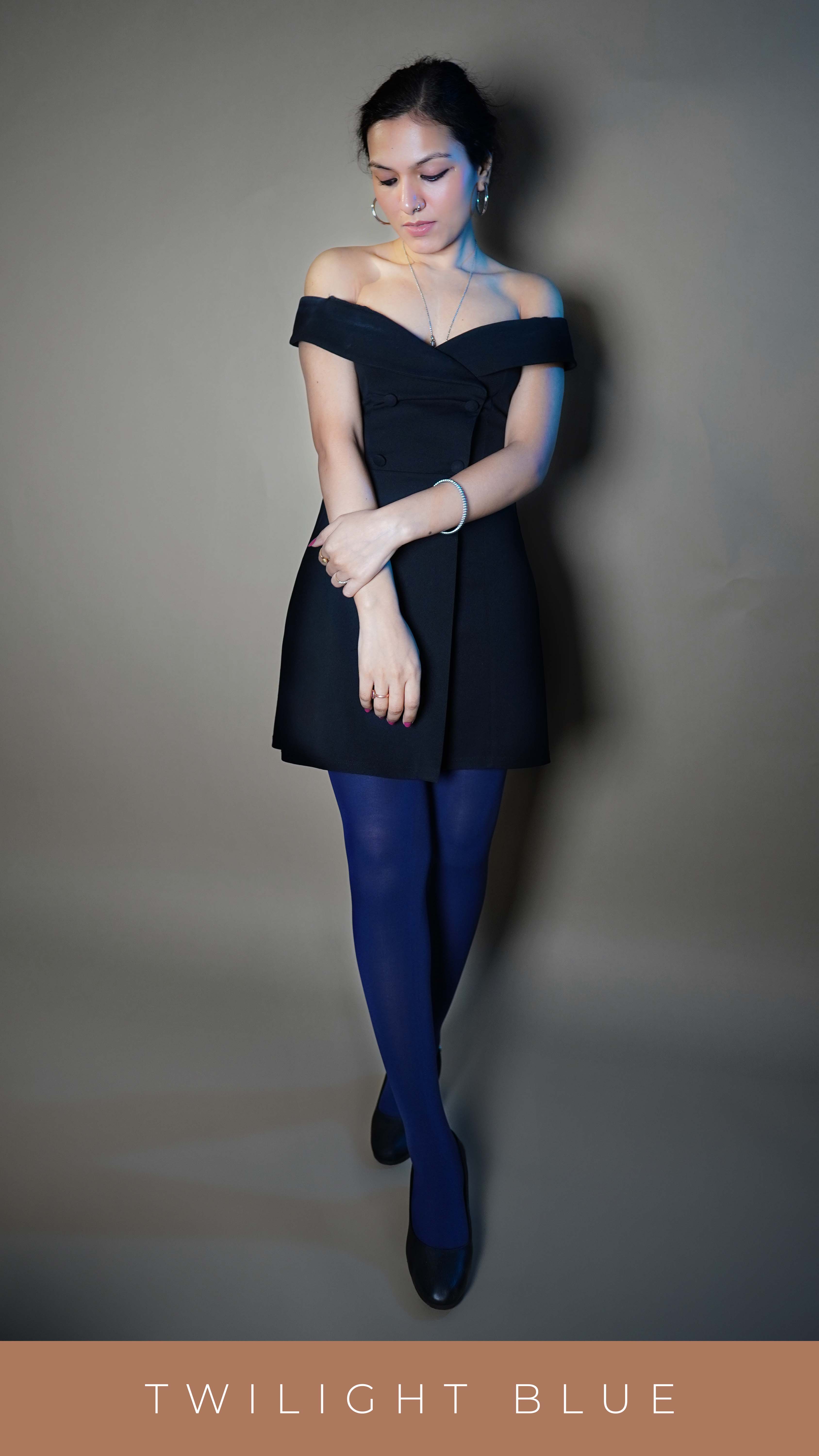 Dark blue tights best sale