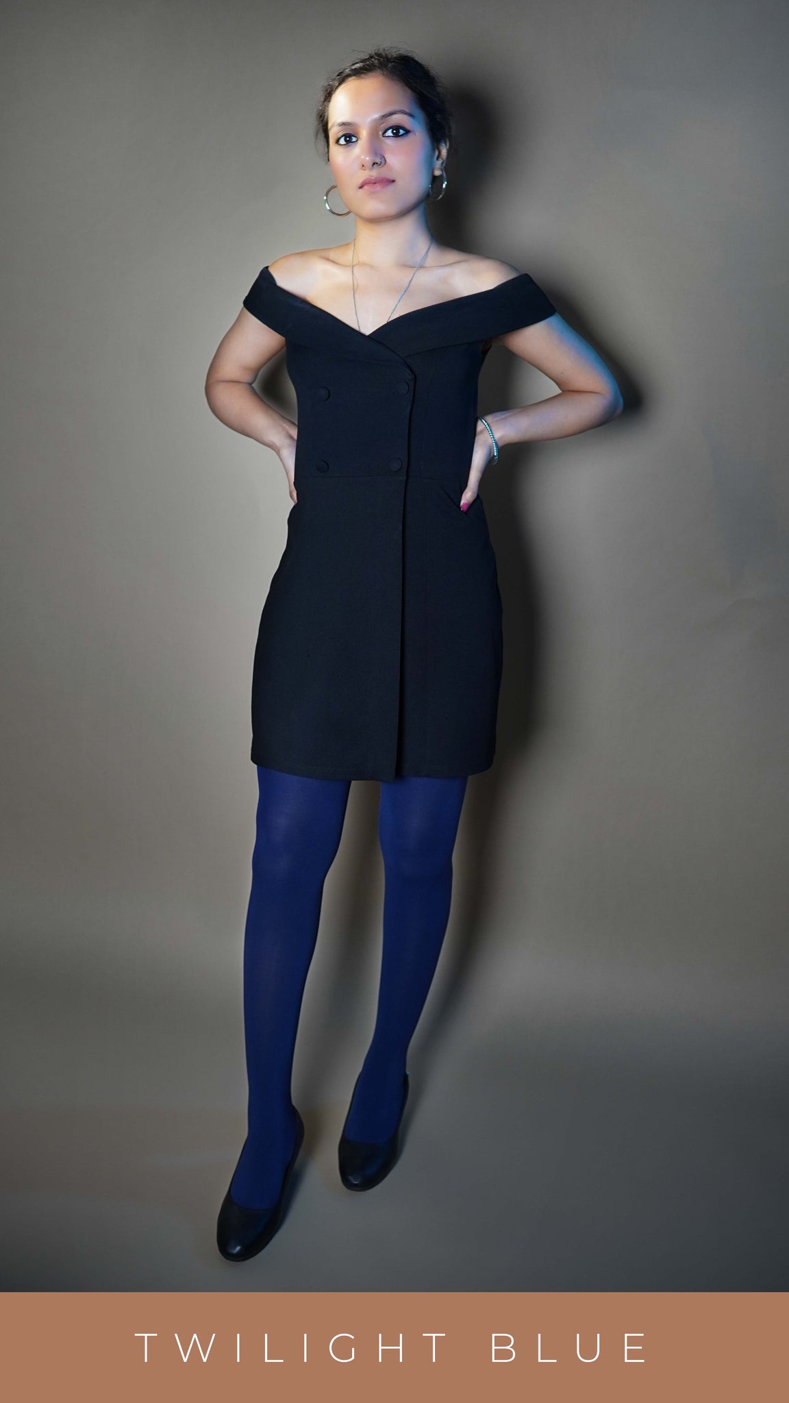 navy blue dress with black stockings Black Tights with Navy Dress Outfits (24 ideas & outfits)