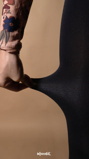 Semi Opaque Tear Proof Black Stockings
