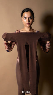 Semi Opaque Tear Proof Dark Brown Stockings