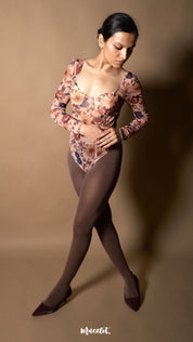 Semi Opaque Tear Proof Dark Brown Stockings