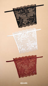 Lacy Mockers Pack of 3 – Black, White, Burgundy