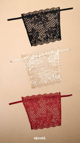 Lacy Mockers Pack of 3 – Black, Beige, Maroon